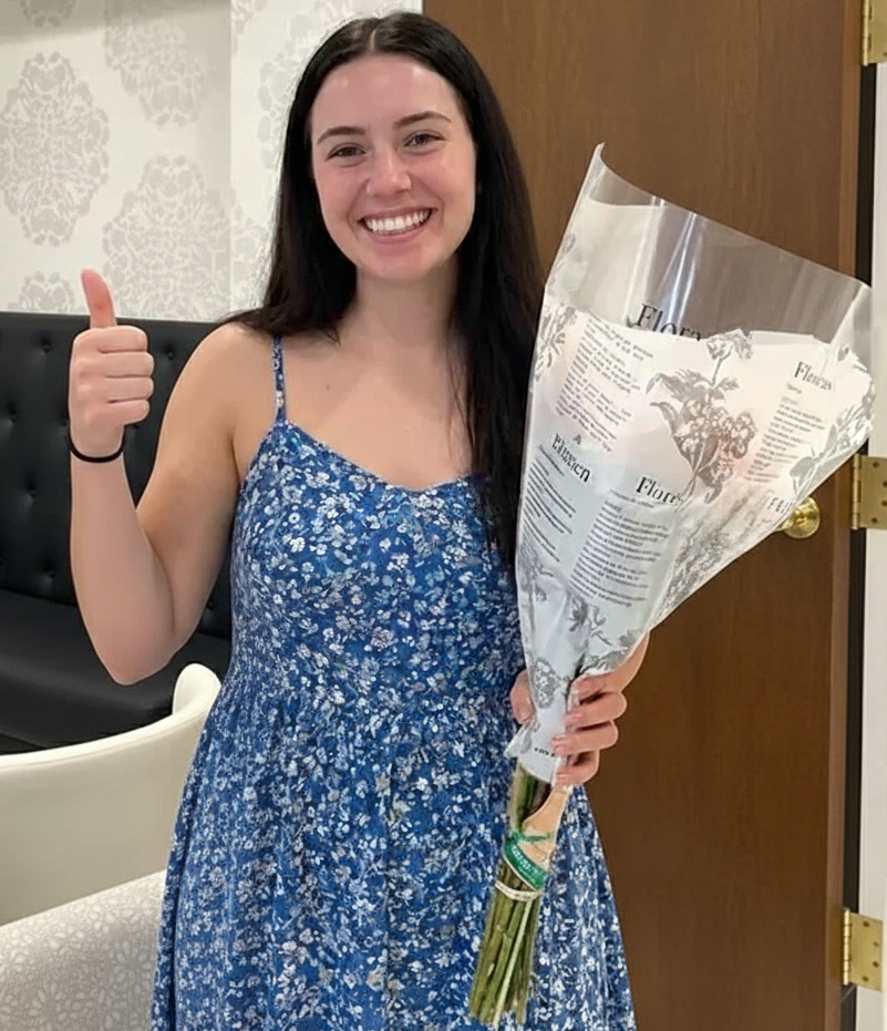 Surrogate mother taking a mirror selfie