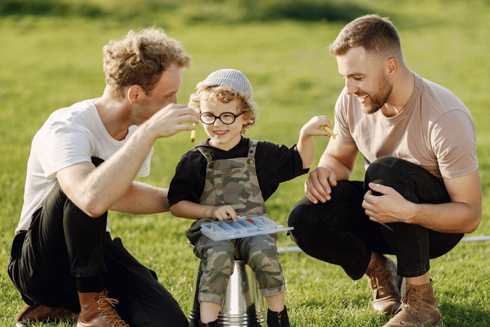 LGBTQ intended parents celebrating together