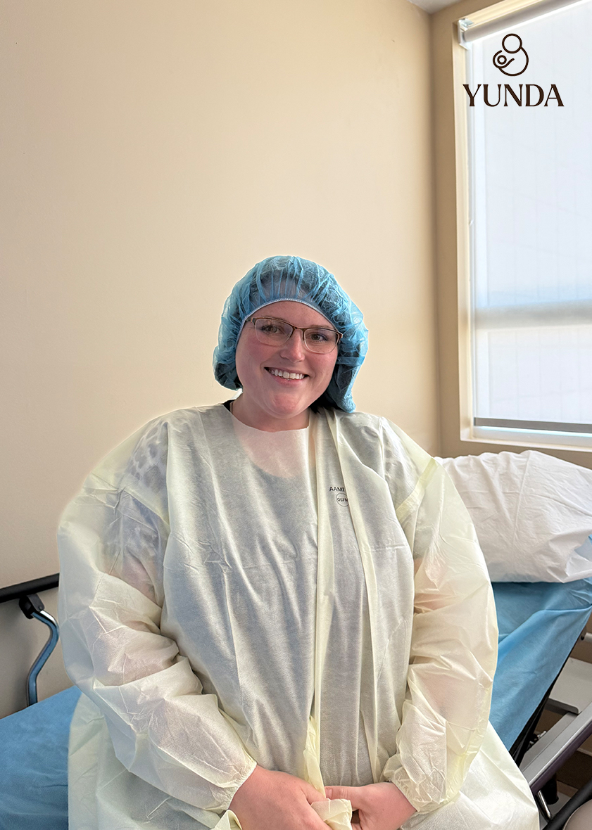 Surrogate preparing for a fertility clinic appointment